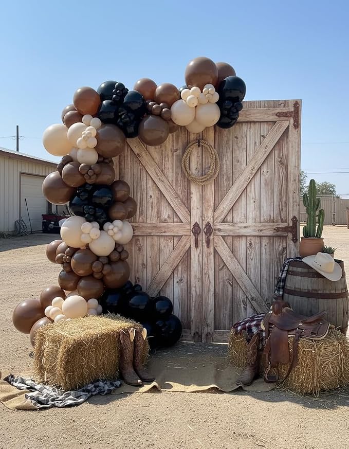Black Brown Nude Balloon Garland Arch Kit 201Pcs Different Size Brown Balloon - Image 7
