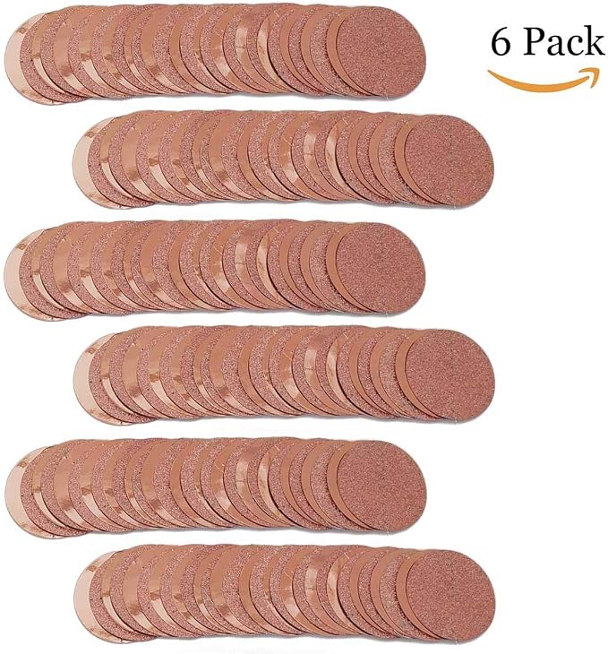 TTSAM 6 Pcs Rose Gold Paper Circle Dots Garland, 52 Feet, Bachelorette - Image 7