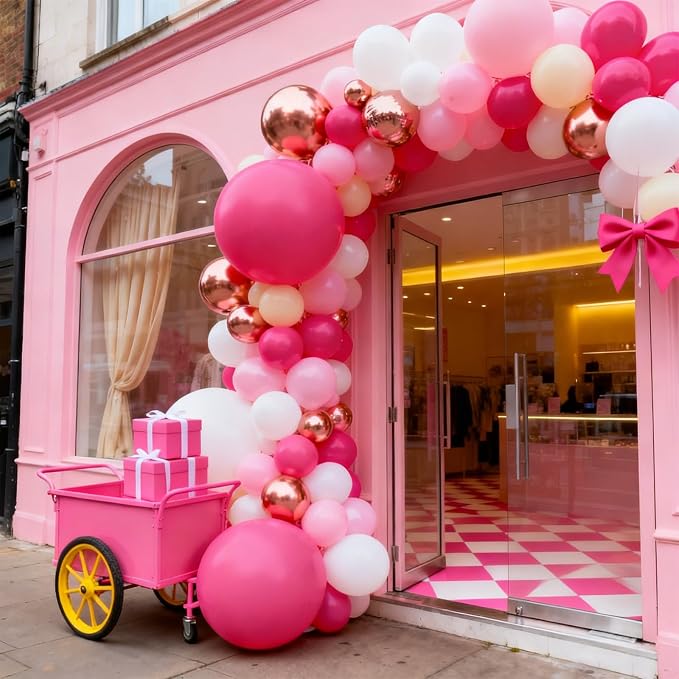 Patimate Hot Pink Balloons 100pcs 12 Inch Bright Pink Latex Party Balloons | - Image 7