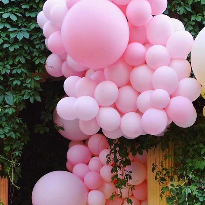 135pcs Pink Balloons Different Sizes 18" 12" 10" 5" Pink Latex Balloon Garland - Image 6