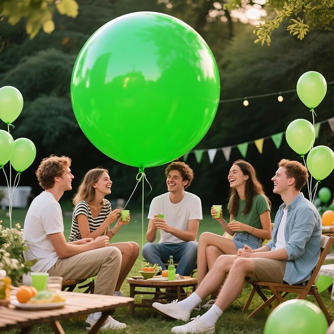 Lime Green Balloons 9pcs 36 Inch Extra Large Big Jumbo Giant Neon Yellowish - Image 8