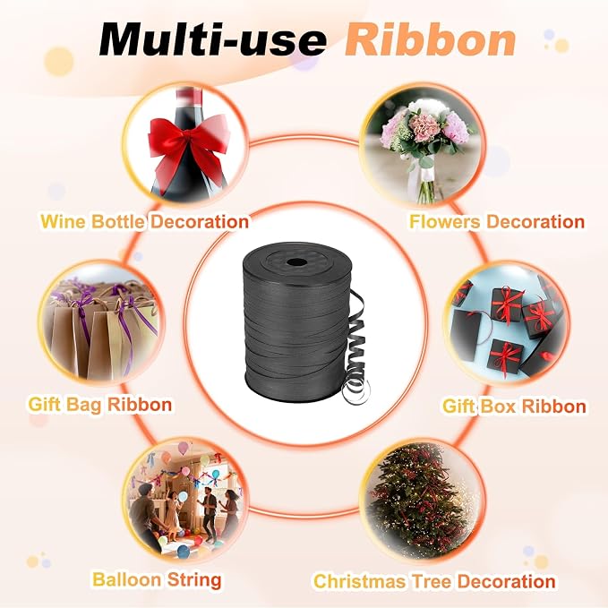 PATIKIL Glitter Curling Ribbon 500yds x 1/5" Plastic Balloon String Ribbon | - Image 6