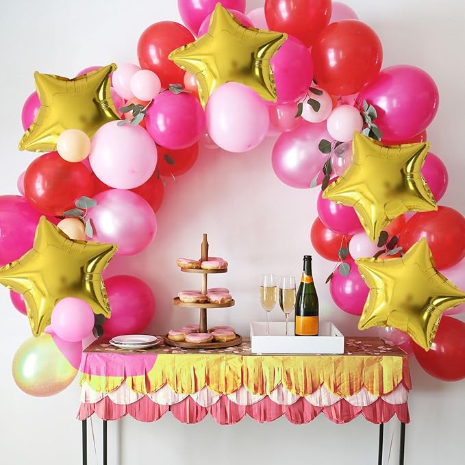 Metal Gold Star Balloons, 18 Inch 10 Pcs Metallic Gold Star Shape Foil Balloon - Image 7