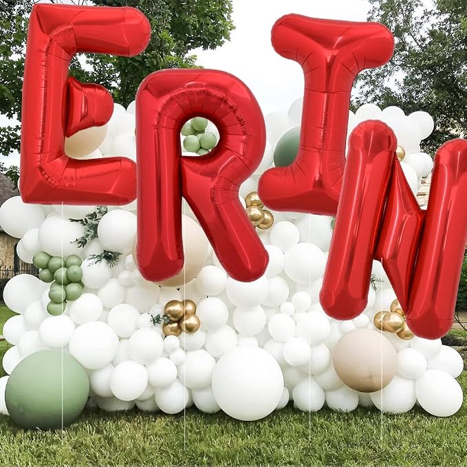 TONIFUL 40 Inch Large Bright Red Letter Balloons A-Z, Giant Jumbo Helium Foil - Image 6