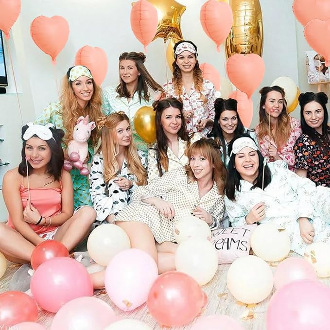 TONIFUL 15 Pcs Pastel Orange Heart Balloons 18Inch Heart Shape Foil Balloon | - Image 6