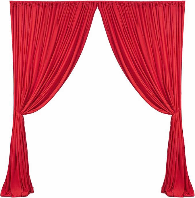 30x10ft Wrinkle Free Red Backdrop Curtain - Image 8