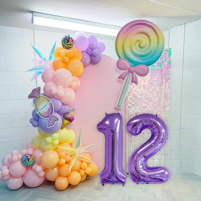 Purple 18 Balloon Number, 40 Inch Number 18 Balloon Big Foil Mylar Helium - Image 7