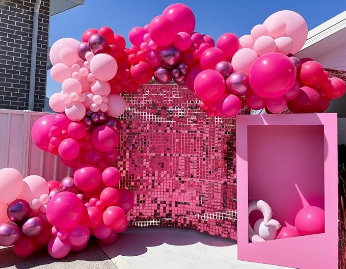 Pink Balloons Garland Arch Kit 163pcs - Image 7