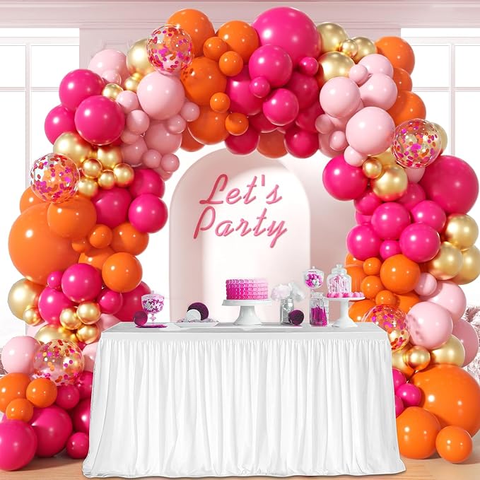 Pink and Orange Balloon Arch Kit - Image 7