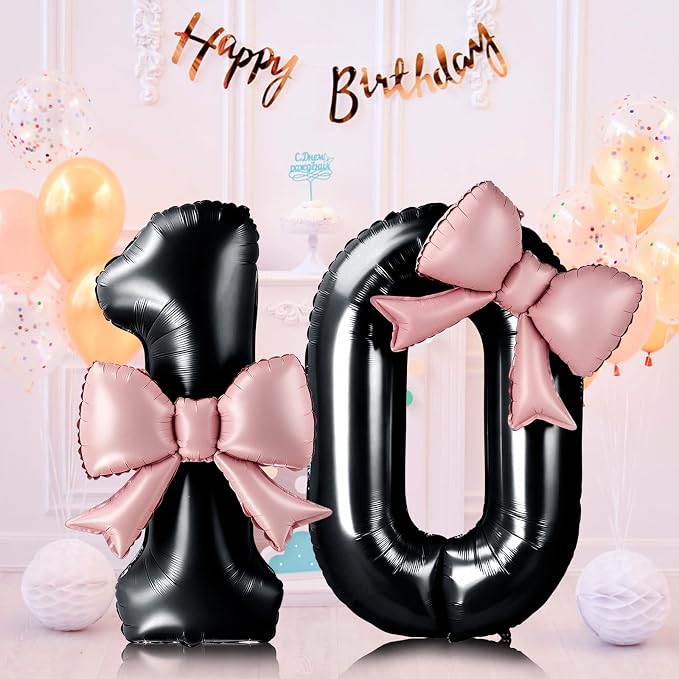 40 Inch Black Number 0 Balloon - Image 7