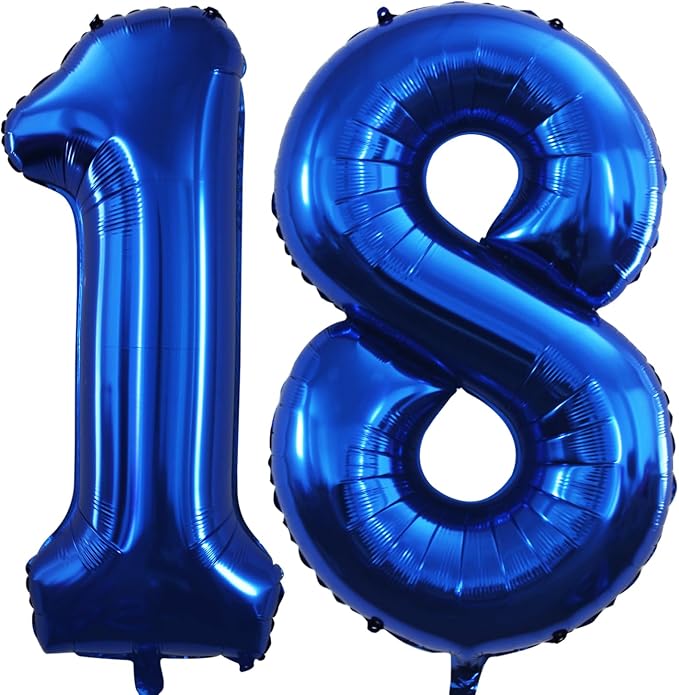 Number 18 Balloons for 18th Birthday Sweet 18 Party Decorations, 42 Inch Jumbo by GOER