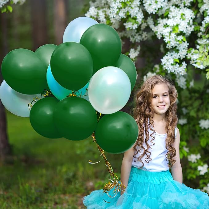 RUBFAC 87pcs Dark Green Balloons Different Sizes 18 12 10 5 Inch - Image 7