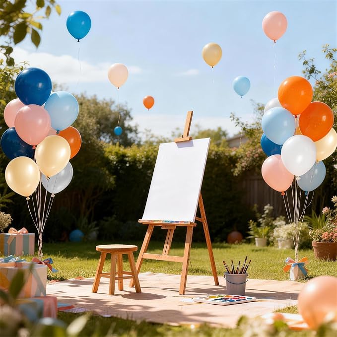 Blue and Orange Fall Baby Shower Birthday Balloons Party Desorations | Pastel - Image 9