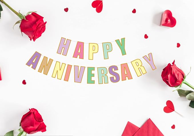 Happy Anniversary Banner, Wedding Anniversary Party Funny Paper Sign Party - Image 6