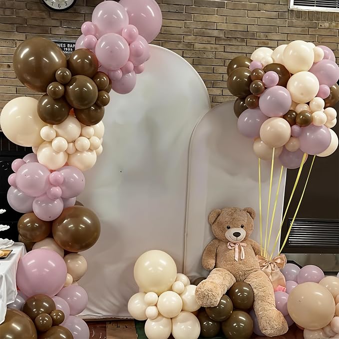 Pink Brown Balloon Arch Garland Kit, Cowgirl Rodeo Balloons Dusty Blush Light - Image 8