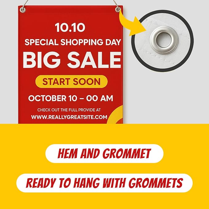 Custom Vinyl Banner with 150+ Sizes – Personalized Outdoor or Indoor Sign – Any - Image 5