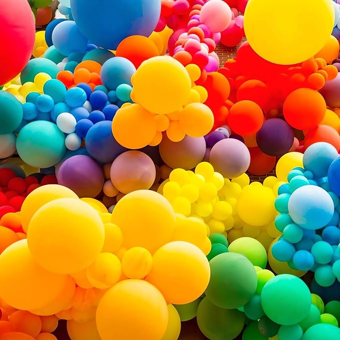 125 pcs Rainbow Latex 5 Inch Balloons, Small Balloons - Image 6