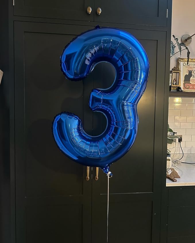 40 Inch Night Blue Number 6 Balloon, 6th Blue Birthday Party Decorations | 40 - Image 9