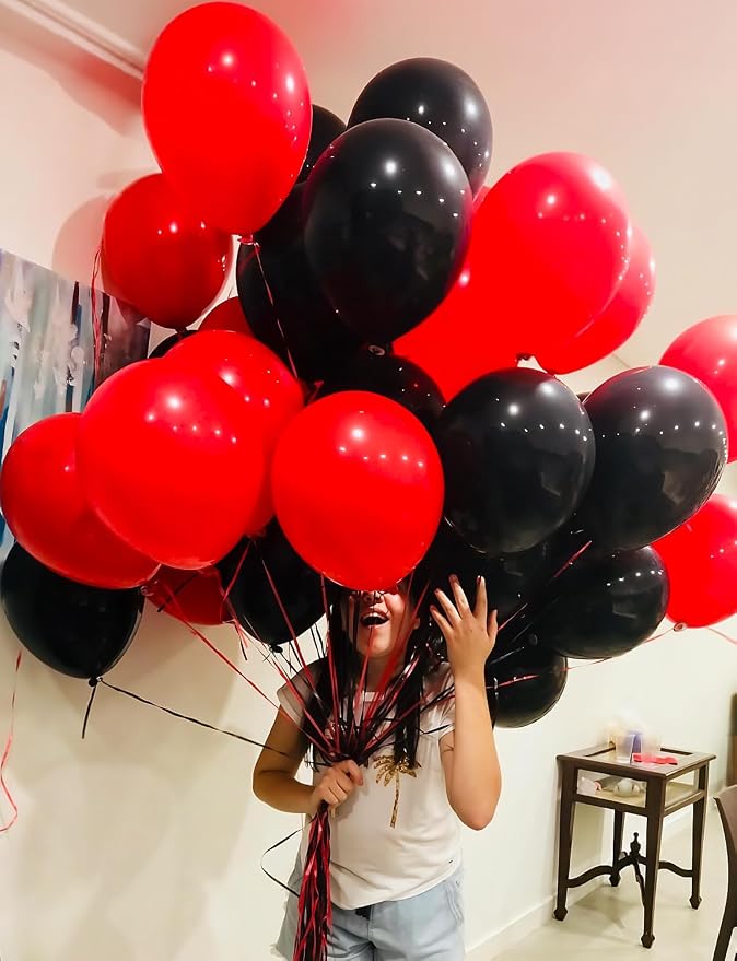 Red and Black Balloons, Party Balloon - Image 7