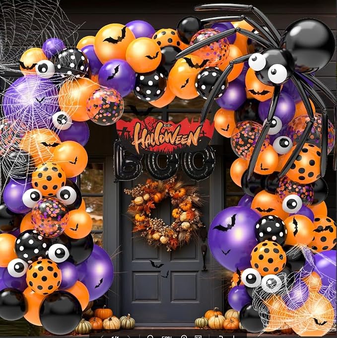 147Pcs Colorful Neon Balloon Set by SUNPROUND