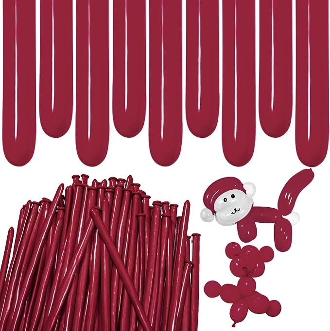 Garnet Red Long Balloons Premium 260 Twisting Balloons Animals Magic by ZBYDNG