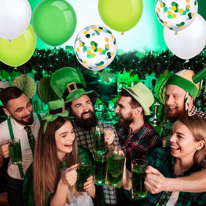 KBZVNAF Green White Latex Party Balloons - Image 7