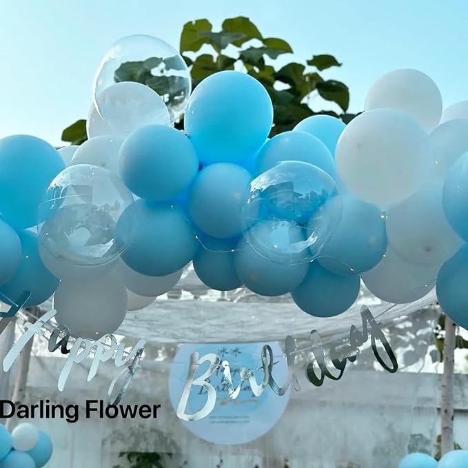 Voircoloria 130pcs Pale Aqua Balloons Garland Arch Kit, 18 12 10 5 Inch | - Image 6