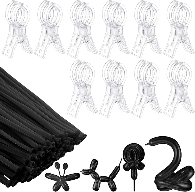 10 Pack Large Balloon Arch Clips 3.5 Inch Heavy Duty Clip and 100 Pcs Black 260 - Image 8