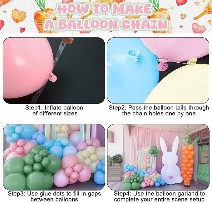 Pastel Rainbow Balloons Arch Kit, Easter Balloon Garland - Image 7