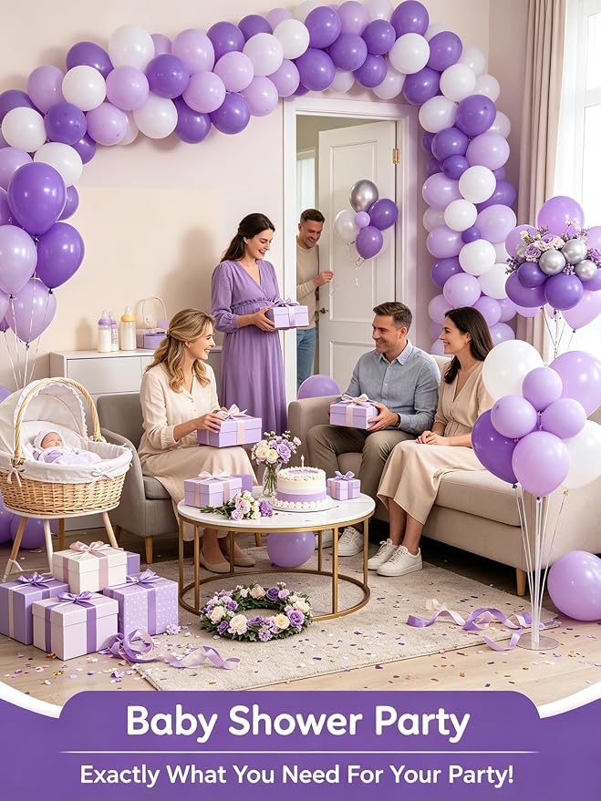 Purple Balloons 12 Inch 60 Pcs Dark Royal Purple Latex Balloons - Image 9