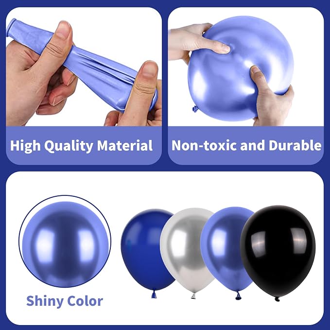 Blue and Black Balloons - Image 7