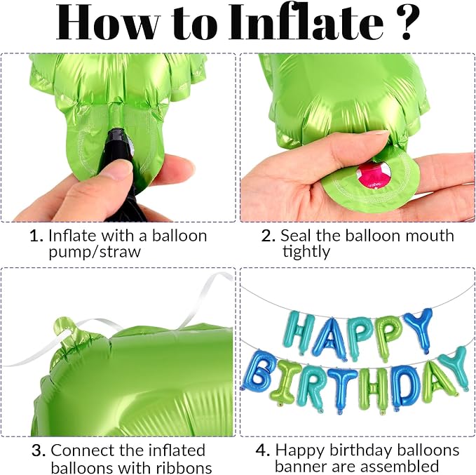 Happy Birthday Balloons Banner, Foil Balloon Personalized Name Letters Balloons - Image 7