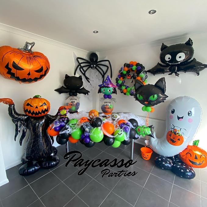 60pcs 12 Inch Halloween Latex Balloons,Black Orange Green Purple Balloons | - Image 6