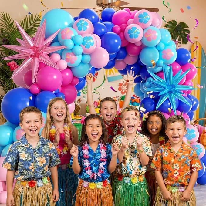 Royal Blue and Pink Balloons Garland Arch Kit - Image 7