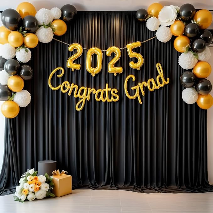 Asee'm Black Backdrop Curtains Drapes - Image 6