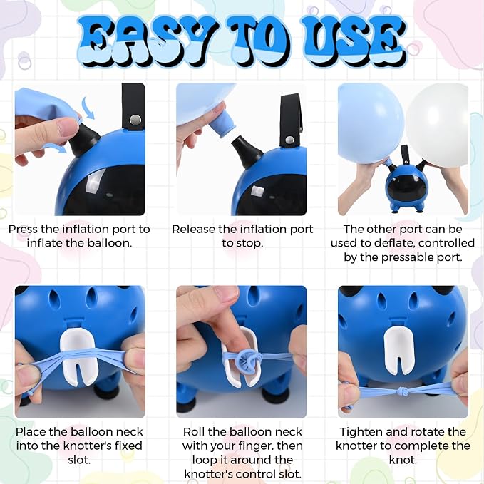 Balloon Pump Electric, Portable Balloons Inflator Air Pump - Image 7