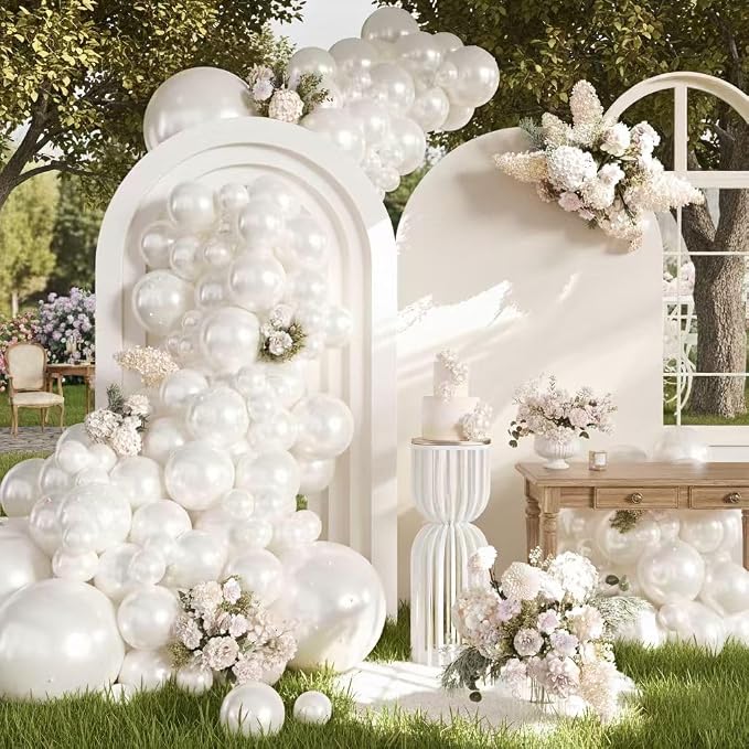 Pearl White Balloon Arch Kit - Image 6