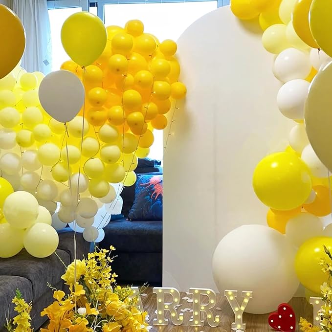 Voircoloria 66pcs Pastel Yellow Light Yellow Latex Party Balloons, 12inch | - Image 6