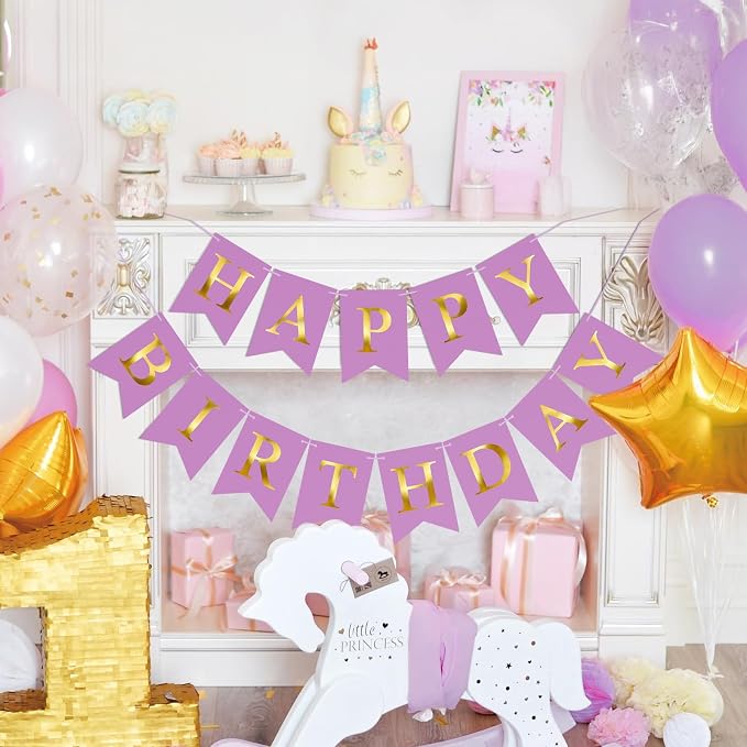 Happy Birthday Banner Birthday Party Banner NO DIY Happy Birthday Sign | - Image 7