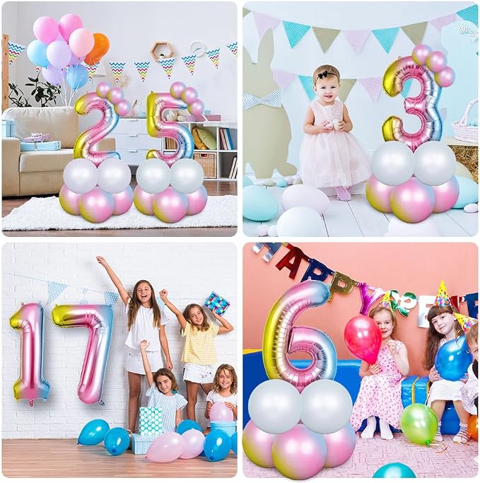 OFFCUP Helium Balloons, 40 Inches Number Balloons 13, Foil Balloons Birthday - Image 7