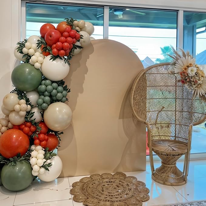 Fall Balloon Garland Arch Kit, Burnt Orange Sage Green White Nude Metallic Gold - Image 7