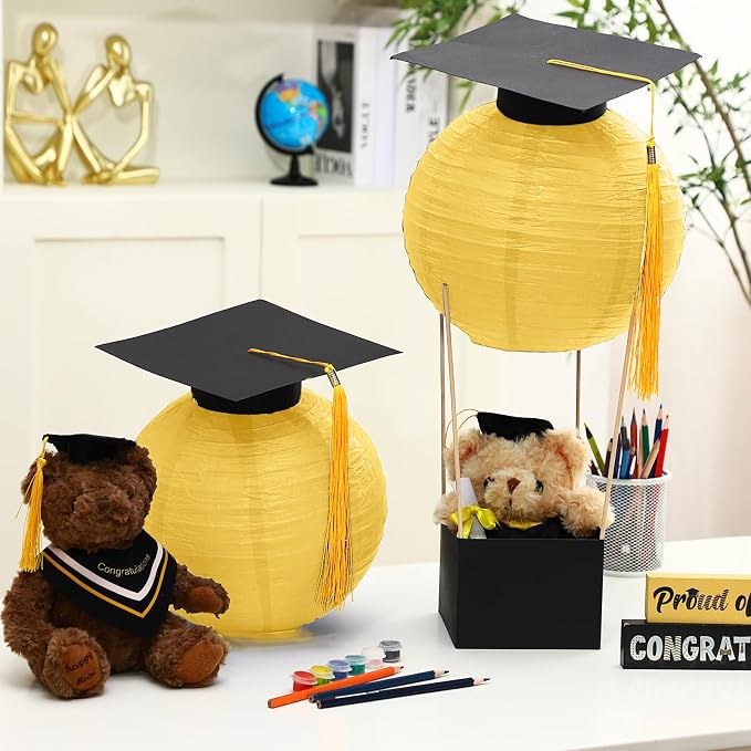 Silipull 6 Sets Graduation Table Centerpieces Hot Air Balloon Party Decorations - Image 7
