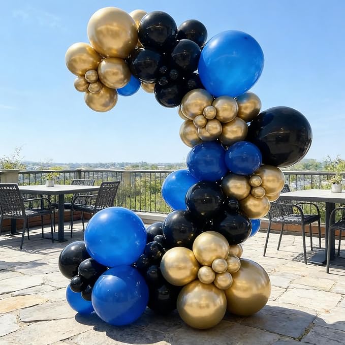 110pcs Black and Gold Balloons, 18/12/10/5 Inch Metallic Balloons | Balloons - Image 6