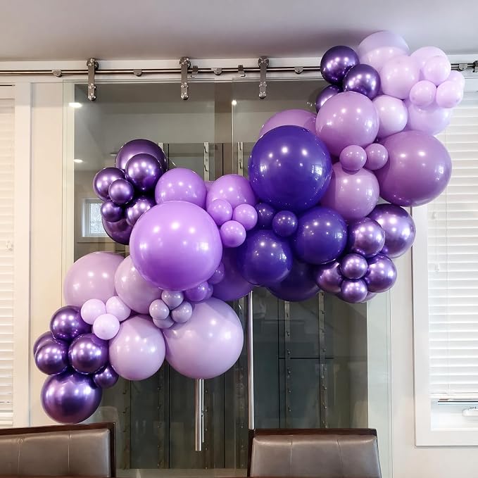 Purple Balloons for Baby Shower Wedding Bridal Shower Birthday Decorations | - Image 7