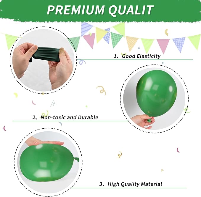 Green and Brown Balloons, Camouflage Metallic Green Black Brown Gold Balloon - Image 7
