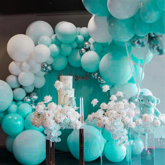 PartyWoo Teal Balloons 4pcs Turquoise Dark Teal Color 36 Inch | Balloons - Image 6