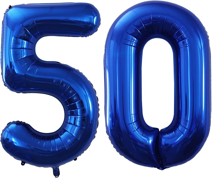 Number 50 Balloons for 50th Birthday Party Decorations, 42 Inch Jumbo Foil by GOER