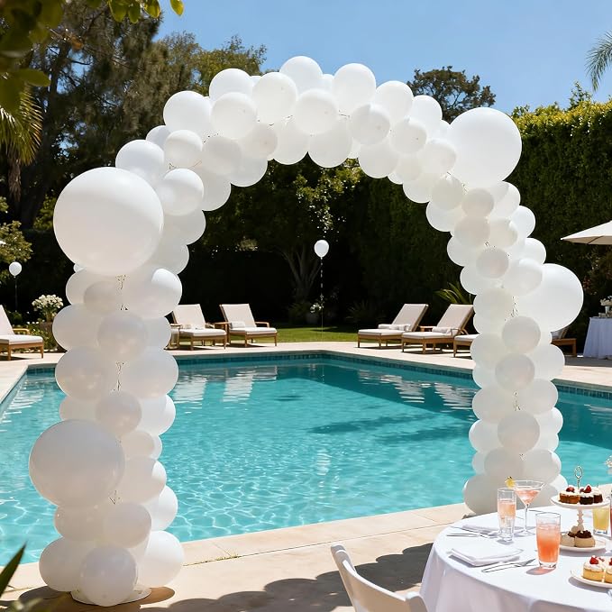 RUBFAC White Balloons Different Sizes 105pcs 5/10/12/18 Inch - Image 8