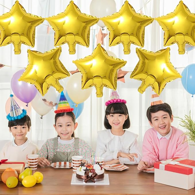 Gold Star Balloons, 50 Pieces 10" Star Balloons, PSKJATIN 50 Pieces 10" Star - Image 7