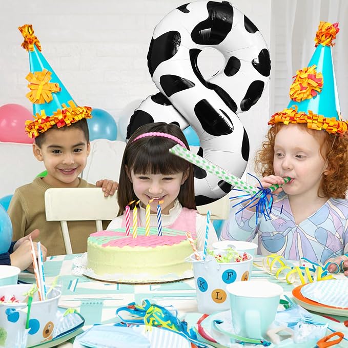 Cow Print Number Balloon 40 Inch Cow Print Number 8 Balloon Cowgirl Theme - Image 7